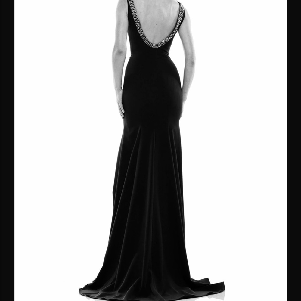 Marsoni by Colors Scoop Neck Beaded Embellishment Evening Dress
